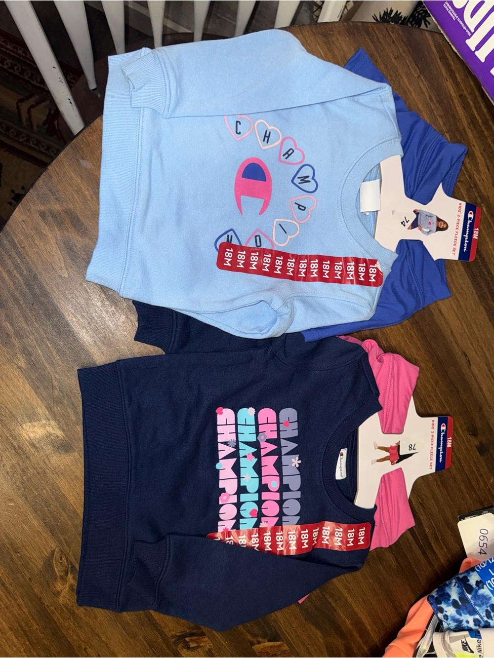 Champion Girls' skorts outfits - Light Blue, Navy & Pink